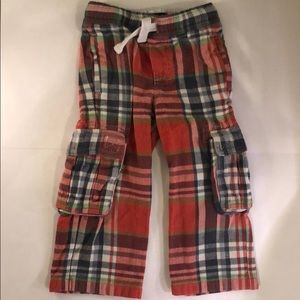 Mini Boden Brushed Tartan Cargo Pants
